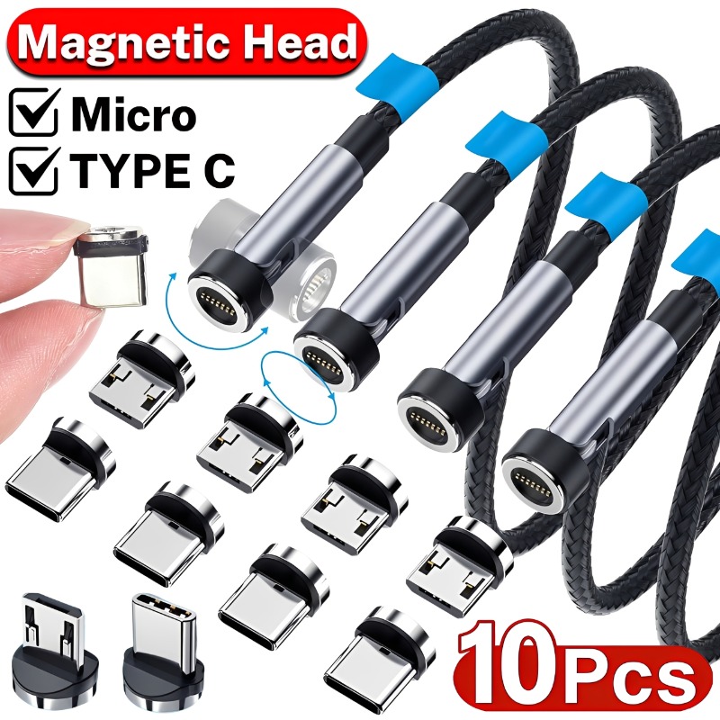 Micro Usb Cable - 10/1 Pezzi Connettori Magnetici Micro USB/Type