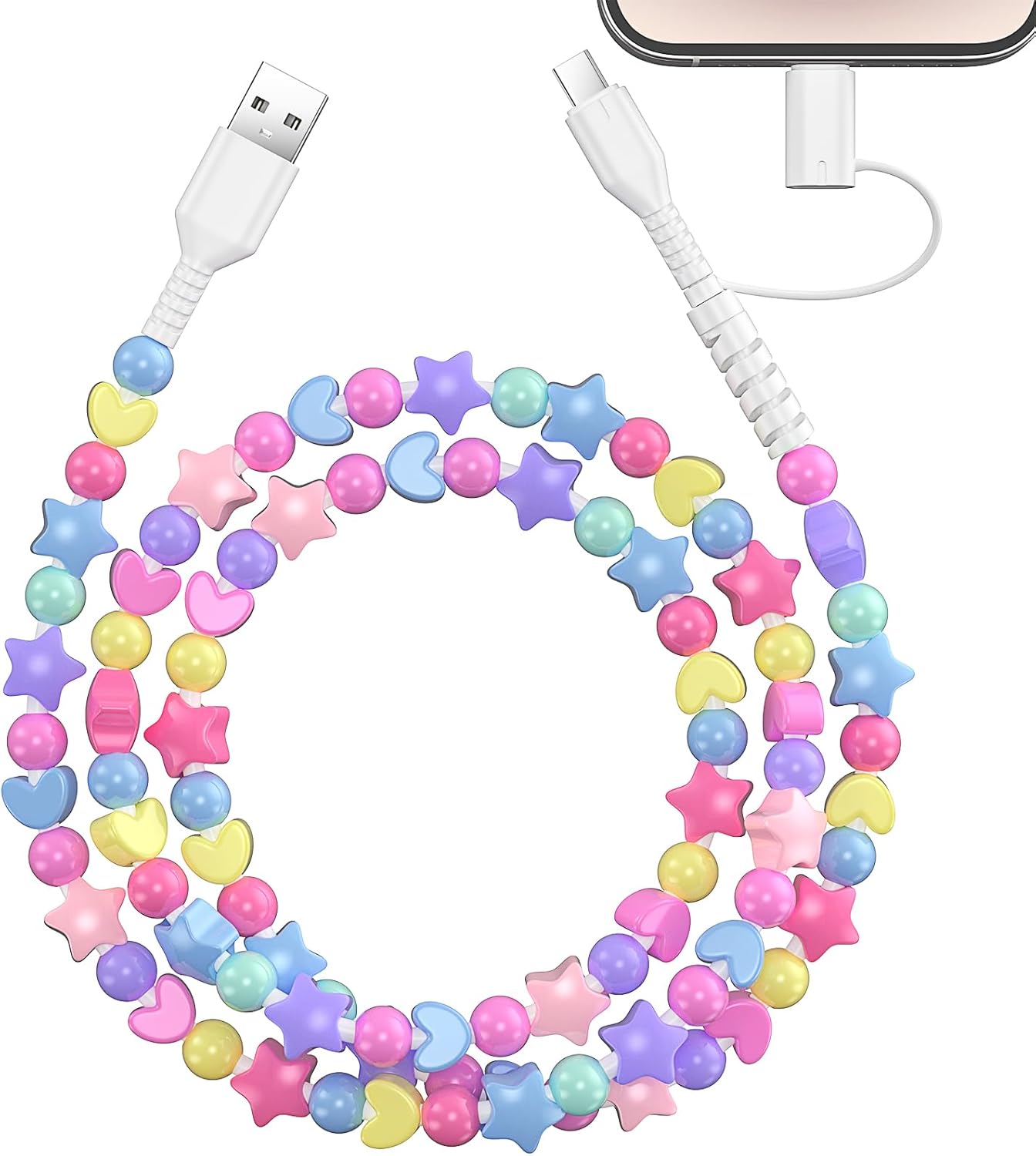Usb C Cable - Cavo di ricarica per perline, cavo