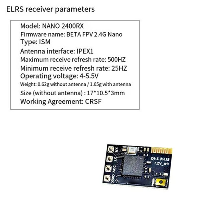 Antenna 2.4Ghz - CYGJ-10PCS Ricevitore ELRS 2.4Ghz NANO Expresslrs