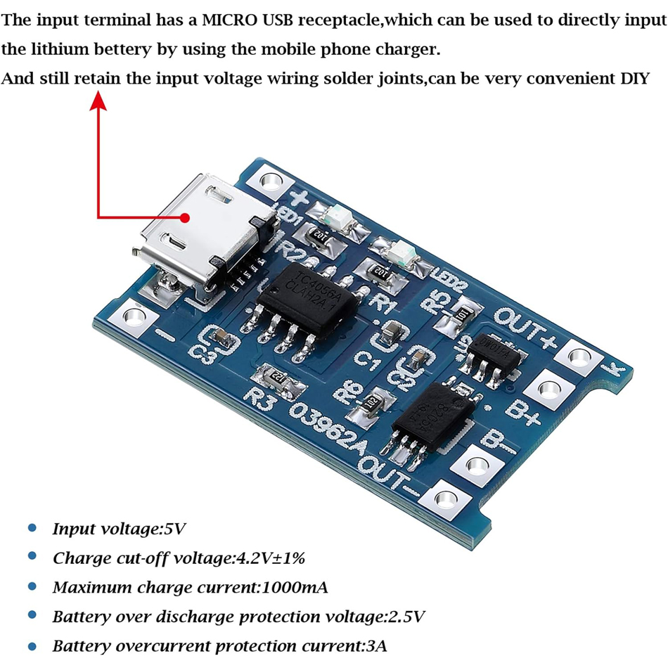 20 pz TP4056 1A 5V batteria al - Tp4056 Module recensione e prezzo